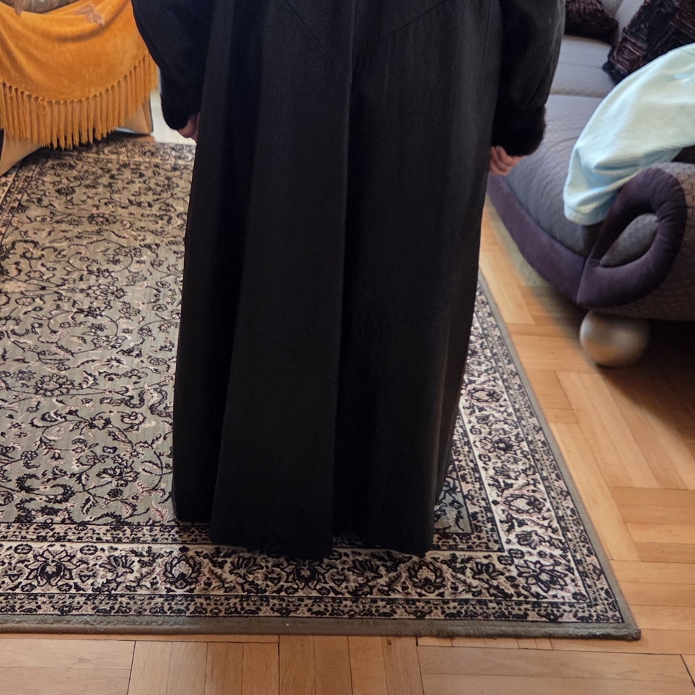 Elegant Black Leather Coat